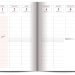 21x27 Agenda Bureau Semainier 1 Color36